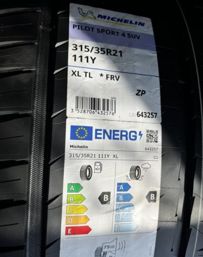 Michelin Pilot Sport 4 SUV 315/35 R21