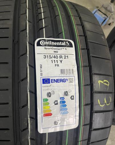 Continental SportContact 6 ContiSilent 275/45 R21 и 315/40 R21 Y