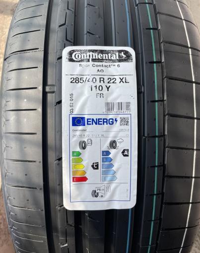 Continental ContiSportContact 6 285/40 R22 110Y