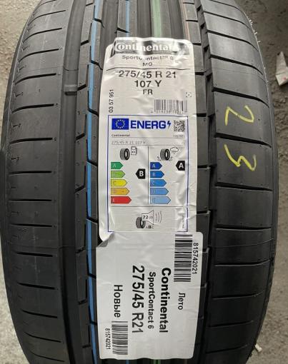 Continental SportContact 6 275/45 R21 и 315/40 R21 107Y