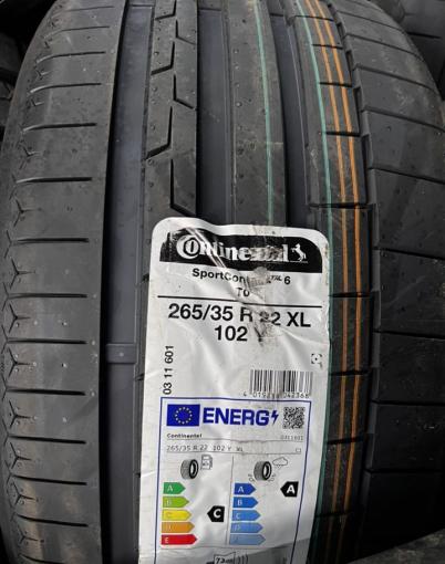 Continental SportContact 6 265/35 R22 и 285/35 R22