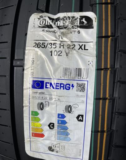 Continental SportContact 6 265/35 R22 и 285/35 R22 Y