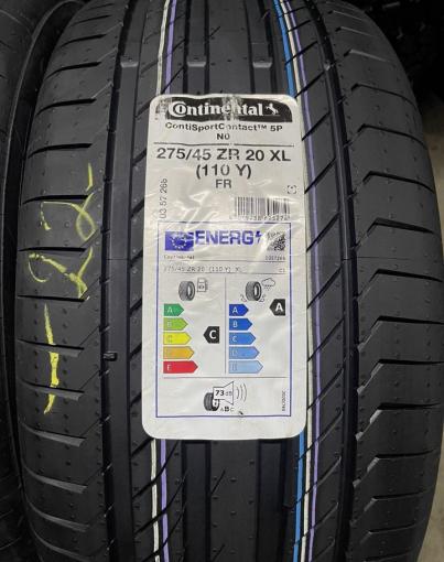 Continental ContiSportContact 5P 275/45 R20 и 305/40 R20 Y