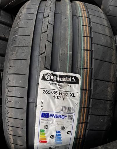 Continental SportContact 6 265/35 R22 и 285/35 R22