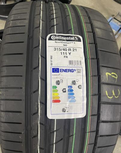 Continental SportContact 6 ContiSilent 275/45 R21 и 315/40 R21 Y