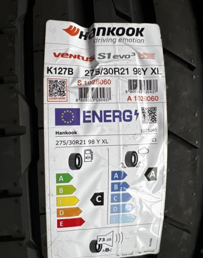 Hankook Ventus S1 Evo 3 K127 245/35 R21 и 275/30 R21