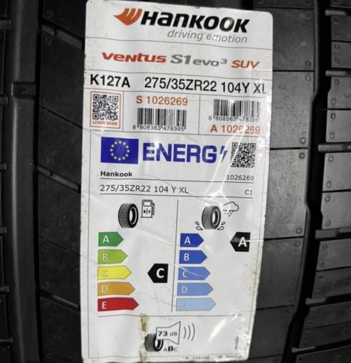 Hankook Ventus S1 Evo 3 SUV K127C 275/35 R22 и 315/30 R22