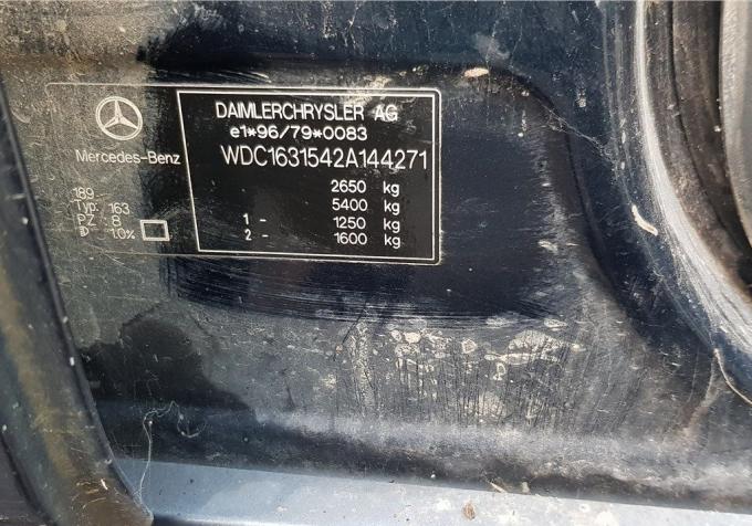 Разбор на запчасти Mercedes ML W163 1998-2004