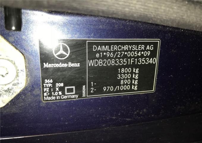 Разбор на запчасти Mercedes CLK W208 1997-2002