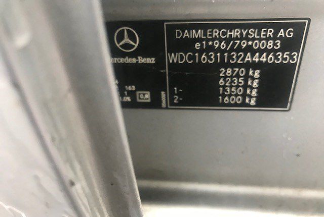 Разбор на запчасти Mercedes ML W163