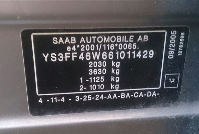 Разбор на запчасти Saab 9-3