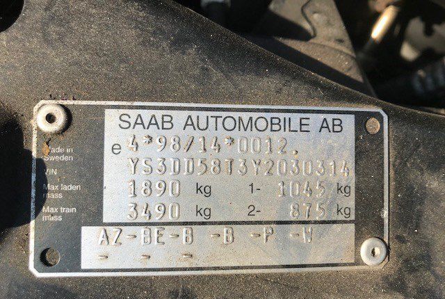 Разбор на запчасти Saab 9-3