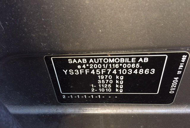 Разбор на запчасти Saab 9-3