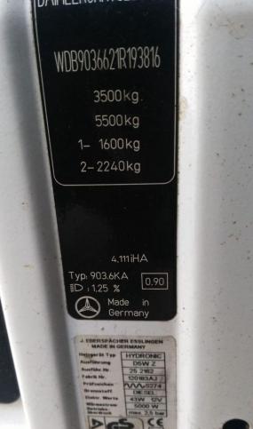 Разбор на запчасти Mercedes Benz Sprinter W903 611