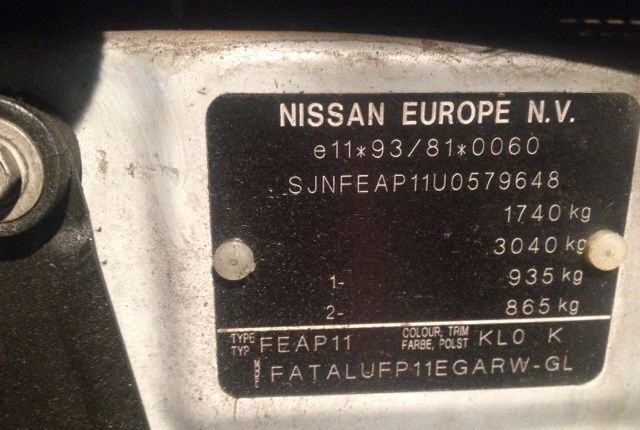 Разбор на запчасти Nissan Primera P11