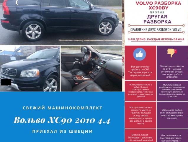 Volvo XC90 V8 4,4 в разборке на запчасти