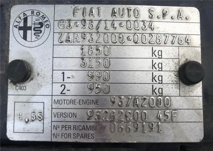 Разобран на запчасти Alfa Romeo 156 2003-2007