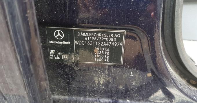 Разбор на запчасти Mercedes ML W163