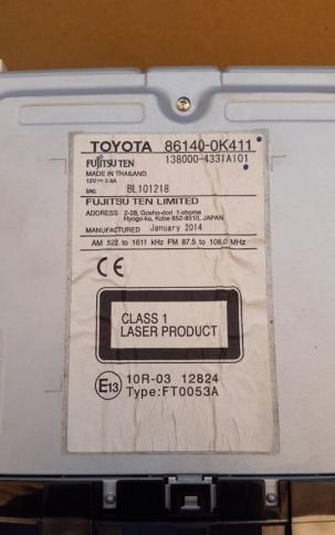 Магнитола Toyota Hilux 2014 86140-0K411