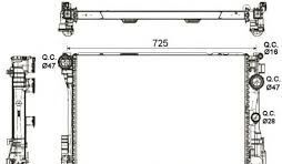 Радиатор охлаждения Mercedes E212 C204 E207 A0995002703
