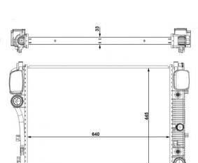 Радиатор охлаждения Mercedes 221 A2215000203