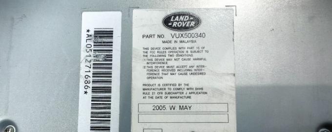 Магнитола Range Rover Sport L320 2005 - 2009