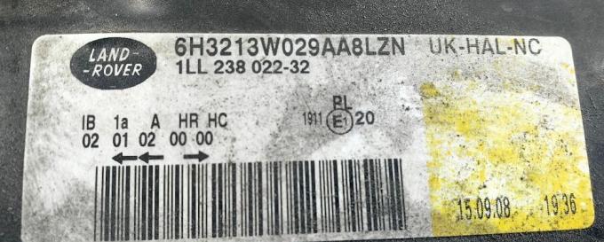 Фары галоген пара Land Rover Sport L320 05-09 XBC502190LZN