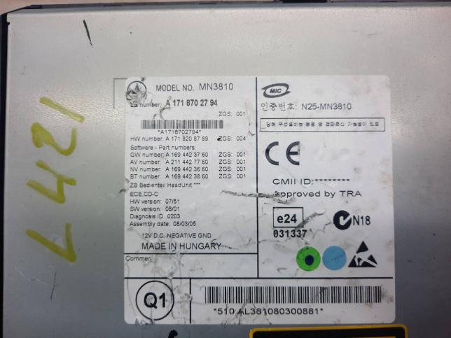 Магнитола Mercedes R171 A1718702794
