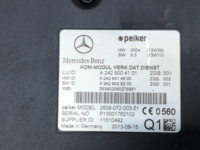 Блок управления телефоном Mercedes W218 A2429004101