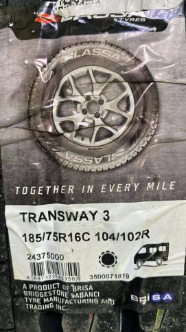 185/75 R16C Lassa Transway 3 летние