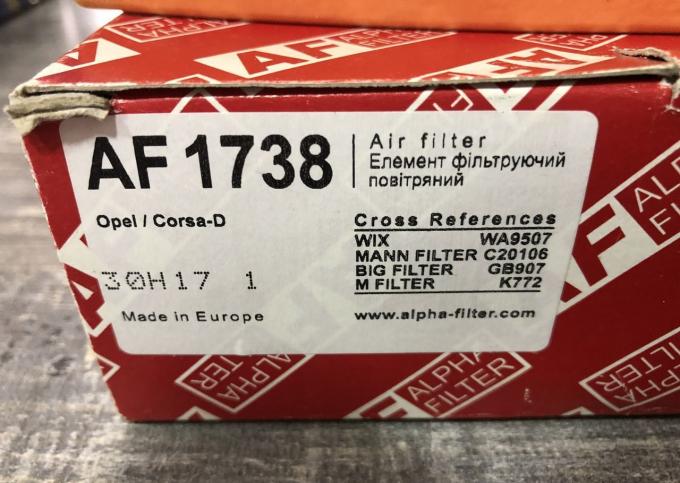 Воздушный фильтр Opel Corsa D / Опель Корса Д AF1738