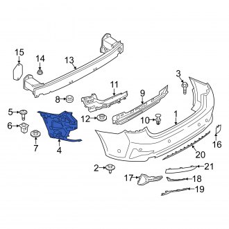 BMW G20 Кронштейн бампера задн M 330 SDN правый 51128069394