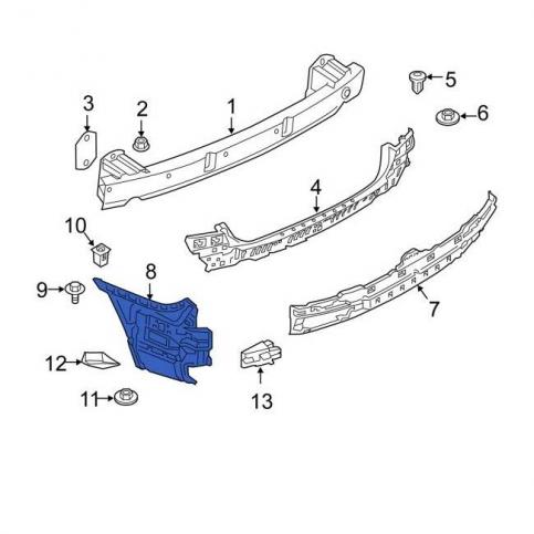 BMW G11 Кронштейн бампера заднего правый G12 51127478350