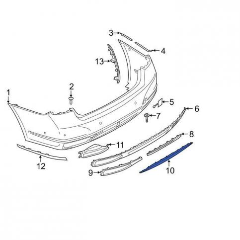 BMW G11 Накладка заднего бампера рестайлинг 51129478560