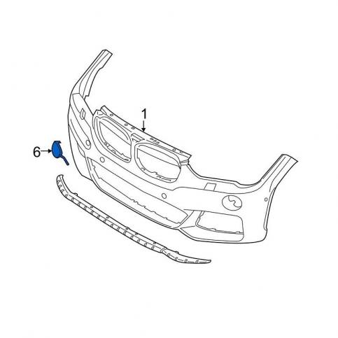 BMW F48 Заглушка крюка передняя М PKG рестайлинг 51119883618