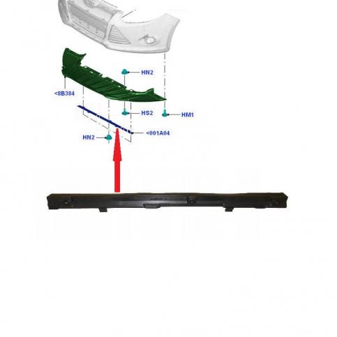 Ford Focus 3 Дефлектор переднего бампера 1688730