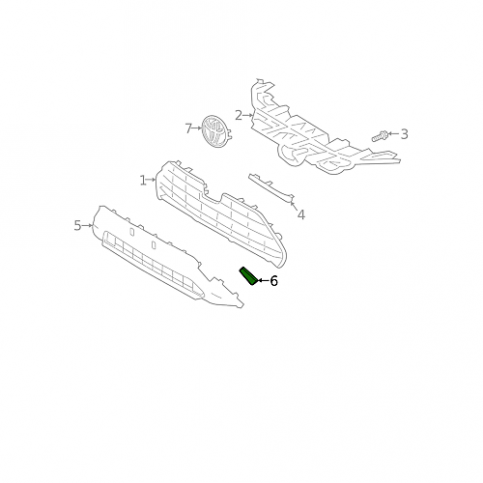 RAV4 5 Заглушка букс крюка переднего бампера 5328642150C0