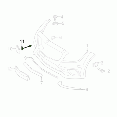 Mercedes W206 Тросик заглушки букс крюка AMG A2188850059