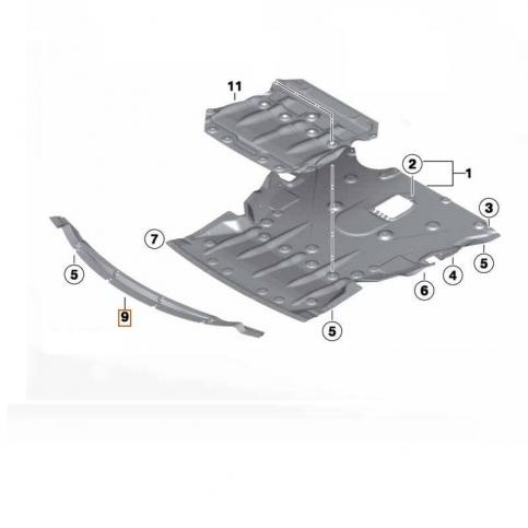 BMW F20 Адаптер экрана моторного отсека M PKG 51758050730