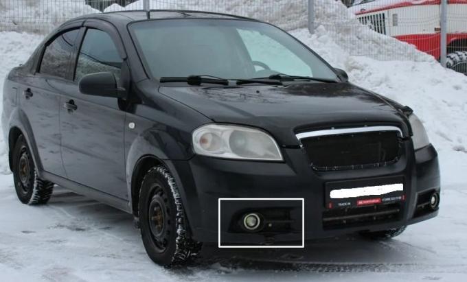 Chevrolet Aveo T255 Рамка туманки Авео Т255 96808192