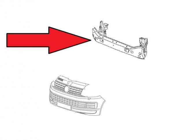 Transporter T6 Усилитель переднего бампера  7E0807109K