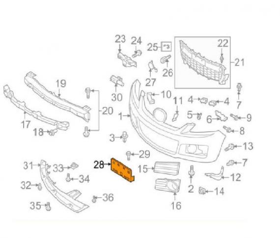 Mazda CX7 Площадка под номер Мазда СХ-7 EG2250170A